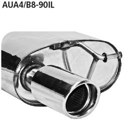 Bastuck Sportauspuff für Audi A5 Typ B8 (Cabriolet) 1x90mm, gerade