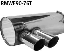 Bastuck Sportauspuff für BMW 325d Typ E90 (Limousine) 2x76mm, 20° schräg geschnitten Bastuck Sportauspuff BMW 320si E90 2x76mm schräg kaufen
