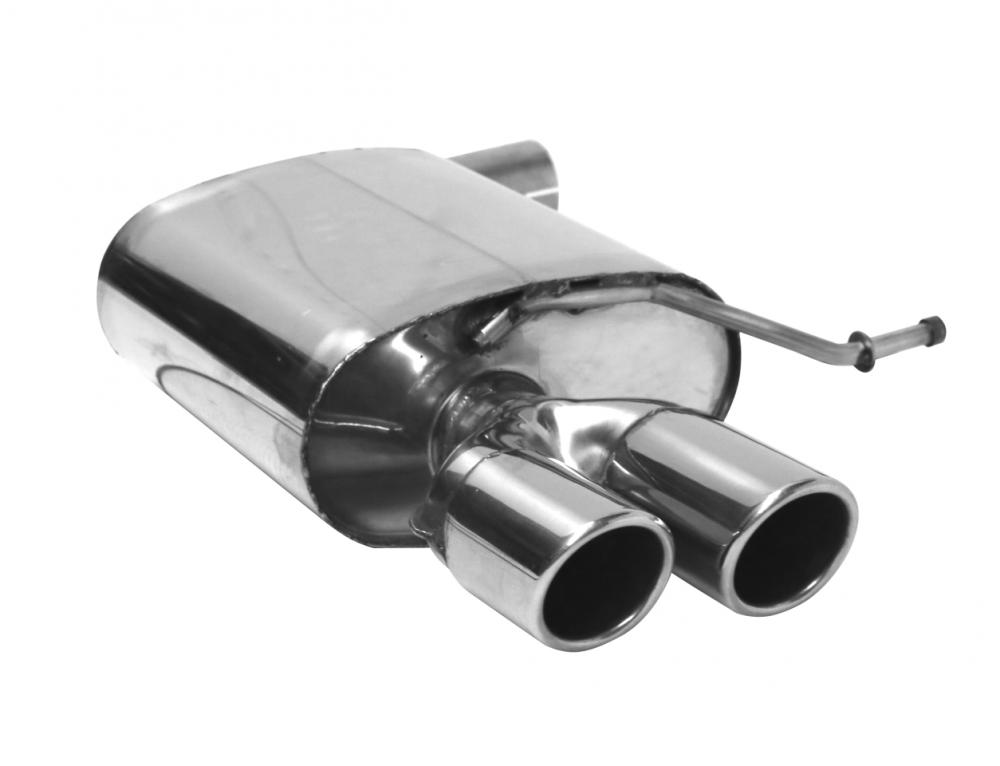 Bastuck Sportauspuff für Seat Leon Typ 5F ST nicht OPF 2x 2x76mm, mit Lippe 20° schräg geschnitten