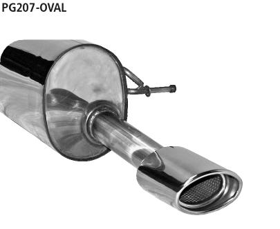 Bastuck Sportauspuff für Peugeot 207 CC 120x80mm, oval