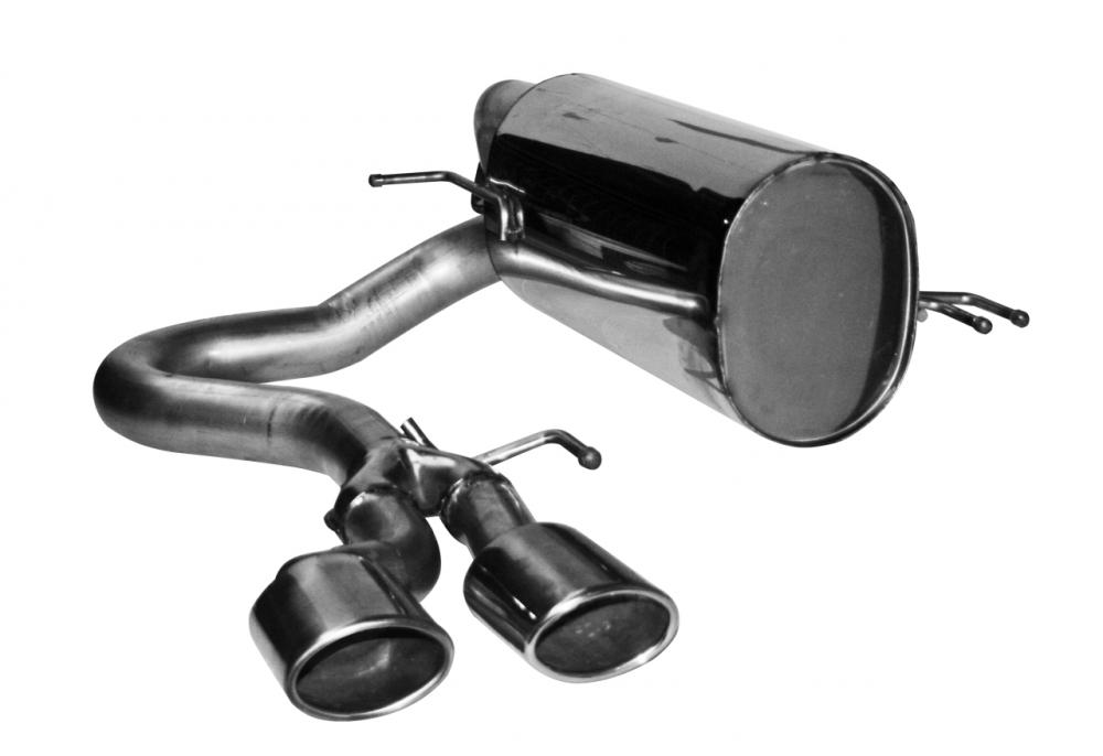 Bastuck Sportauspuff für Kia Rio III Typ UB nur für Fahrzeuge mit serienmäßigem Vorschalldämpfer !  2x105x75mm, oval  Ausgang Mitte