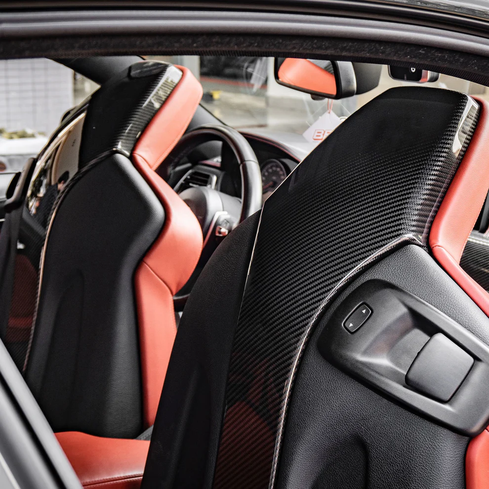 Carbon Sitzabdeckung Cover passend für BMW M2 Competition F87 M3 F80 M4 F82 F83