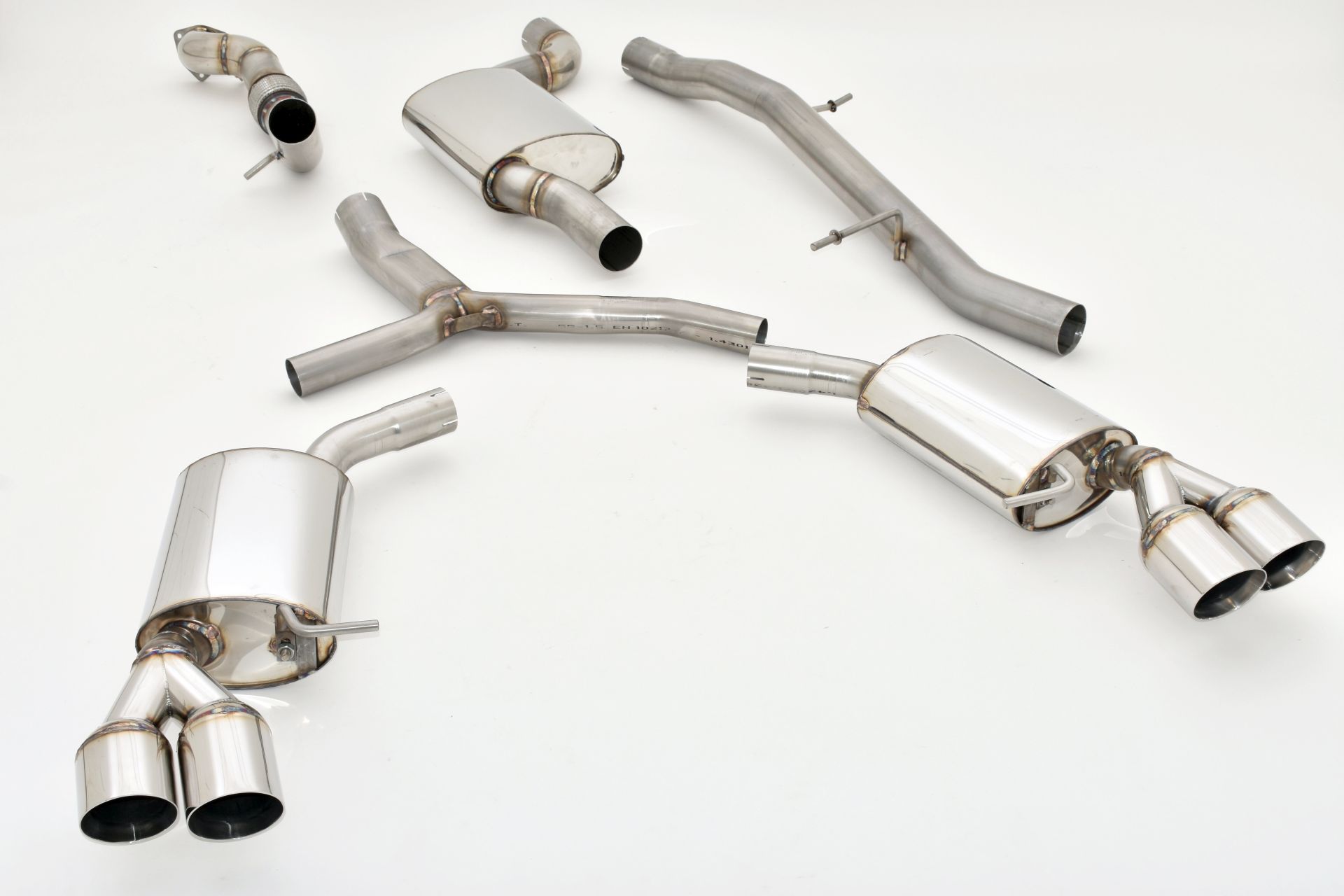 Friedrich Motorsport 76mm Duplex-Anlage Audi A4 B9 (B8/8W) Limousine und Avant Quattro