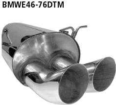 Bastuck Sportauspuff für BMW 318ci Typ E46 (Cabrio) 2x76mm, DTM-Style