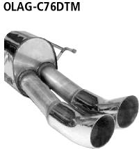 Bastuck Sportauspuff für Opel Astra G Cabrio 2x76mm, DTM-Style