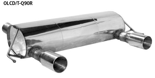 Bastuck Sportauspuff für Opel Corsa D OPC Typ S-D 2x 1x90mm, Race-Look