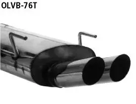 Bastuck Sportauspuff für Opel Vectra B CC/Fließheck (38) 2x76mm, abgeschrägt