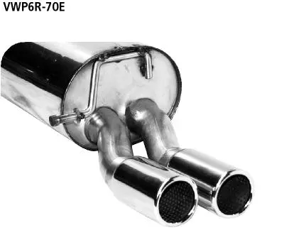 Bastuck Sportauspuff für Audi A1 Typ 8X 2x70mm, gerade mit Lippe