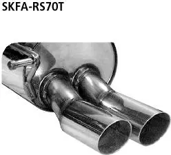 Bastuck Sportauspuff für Skoda Fabia Typ 6Y 2x70mm, abgeschrägt