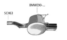 Bastuck Sportauspuff BMW 325d E90 2x76mm schräg