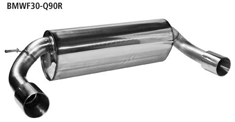 Bastuck Sportauspuff für BMW 316d Typ F30 (Limousine) 2x 1x90mm, gerade Race-Look