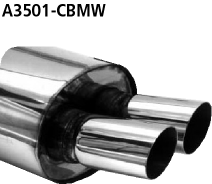 Bastuck Sportauspuff für BMW 316i Typ E36 (Compact) 2x76mm, gerade