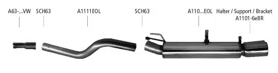 Bastuck Sportauspuff Opel Astra F Caravan ab 1996 