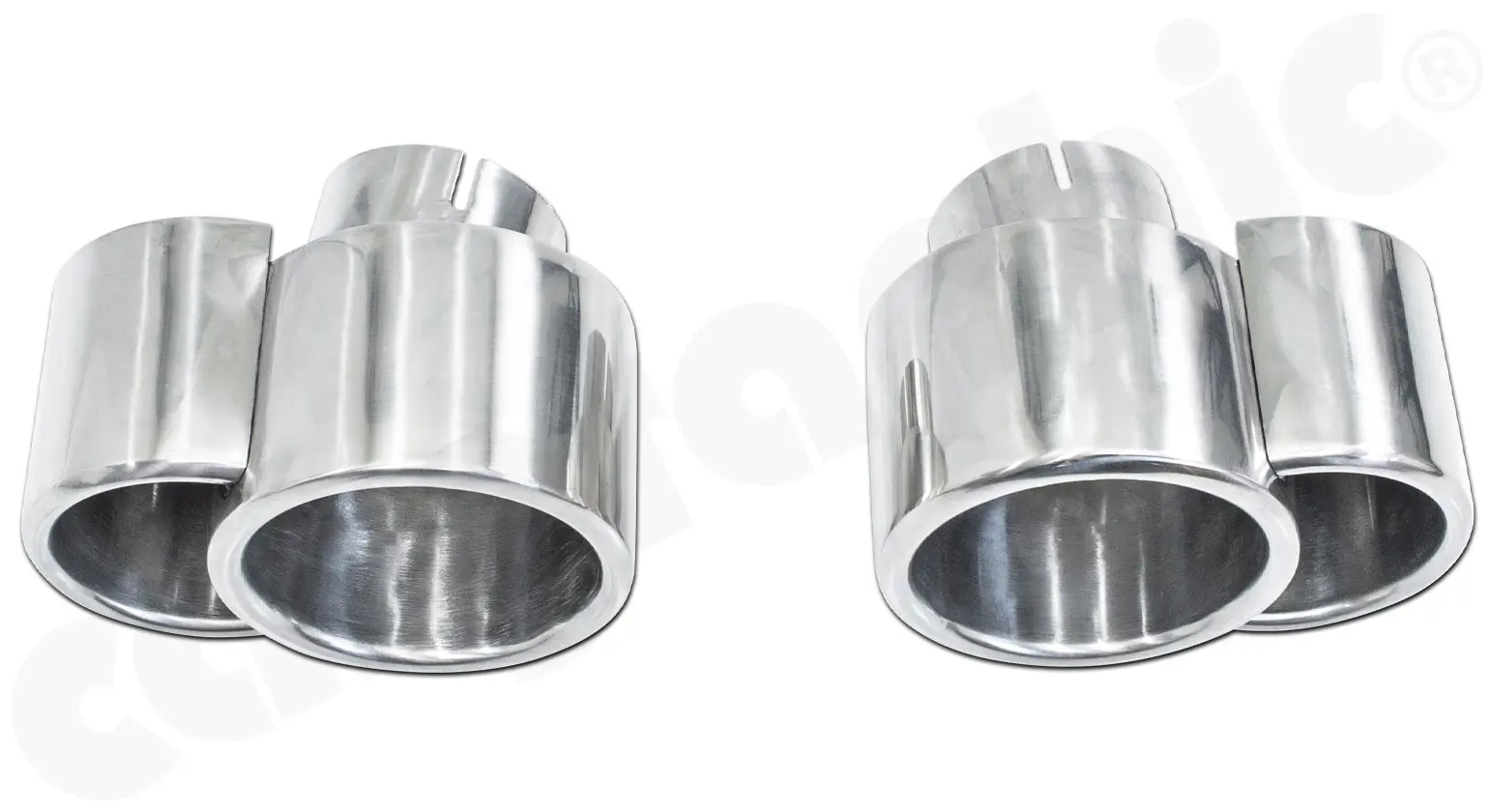 CARGRAPHIC Doppel-Endrohrsatz für Porsche 996 Turbo Foto