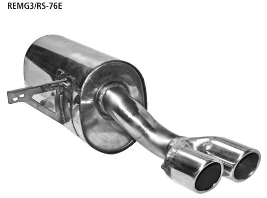 Bastuck Sportauspuff für Renault Mégane III Coupé Typ Z 2x76mm, eingerollt 20° schräg geschnitten