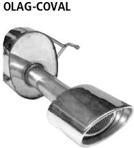 Bastuck Sportauspuff für Opel Astra G Cabrio 153x95mm, oval