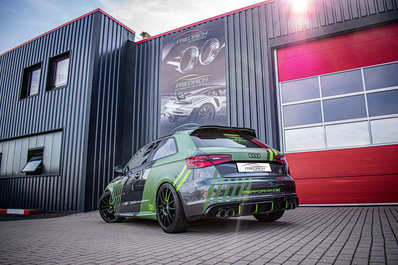 Friedrich Motorsport 76mm Duplex-Anlage Audi A3 8V 3-Türer Frontantrieb S3-Heck