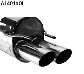 Bastuck Sportauspuff für Opel Omega B 2x76mm, abgeschrägt
