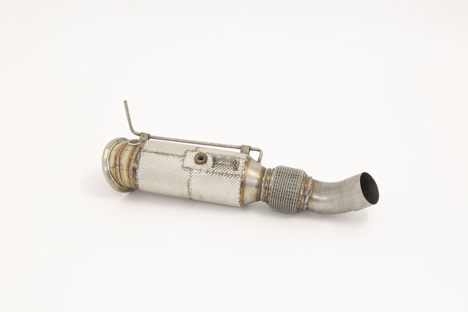 Friedrich Motorsport 114>>>76mm Downpipe mit 200 Zellen HJS Sport-Kat. Edelstahl