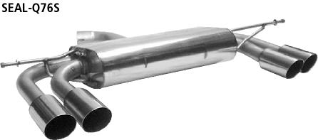Bastuck Sportauspuff für Seat Altea Typ 5P 2x 2x76mm, 20° schräg geschnitten