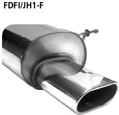 Bastuck Sportauspuff für Ford Fiesta V Typ JH1/JD3 135x75mm, flachoval