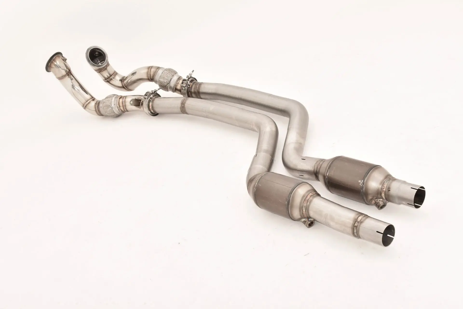 Friedrich Motorsport 2x70mm Downpipe mit 200 Zellen Sport-Kat. Edelstahl 