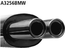 Bastuck Sportauspuff für BMW 325i Typ E36 (Cabrio) 2x90mm, gerade