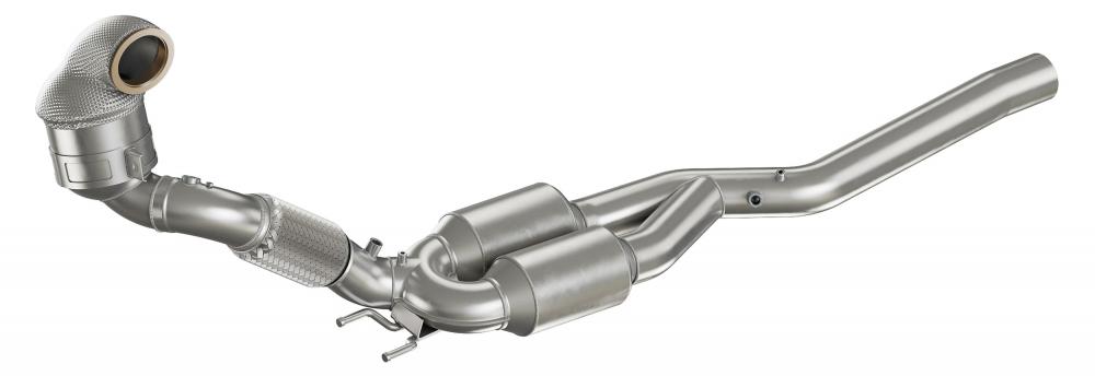 HJS 76mm ECE Downpipe für VAG mit OPF
