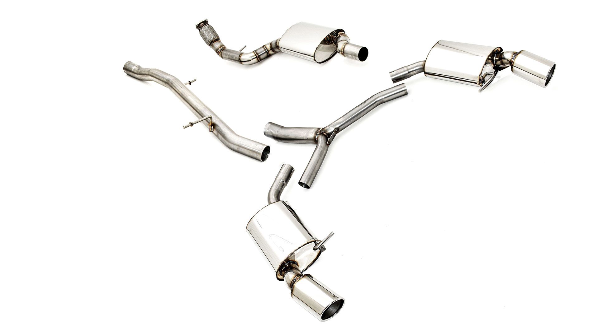 Friedrich Motorsport 76mm Duplex-Anlage Audi A5 B9 (F5/B8) Coupe und Cabrio Quattro 