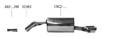 Bastuck Sportauspuff Citroen C2 2x 1x90mm gerade 