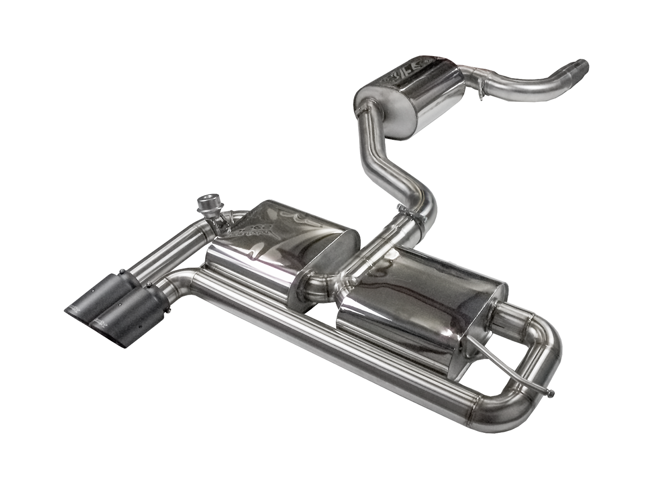 EGO-X Abgasanlage 3" linksseitig VAG 2.0 T(F)SI FWD (Golf 5, A3 8P, Leon 1P) (mit ECE*) 