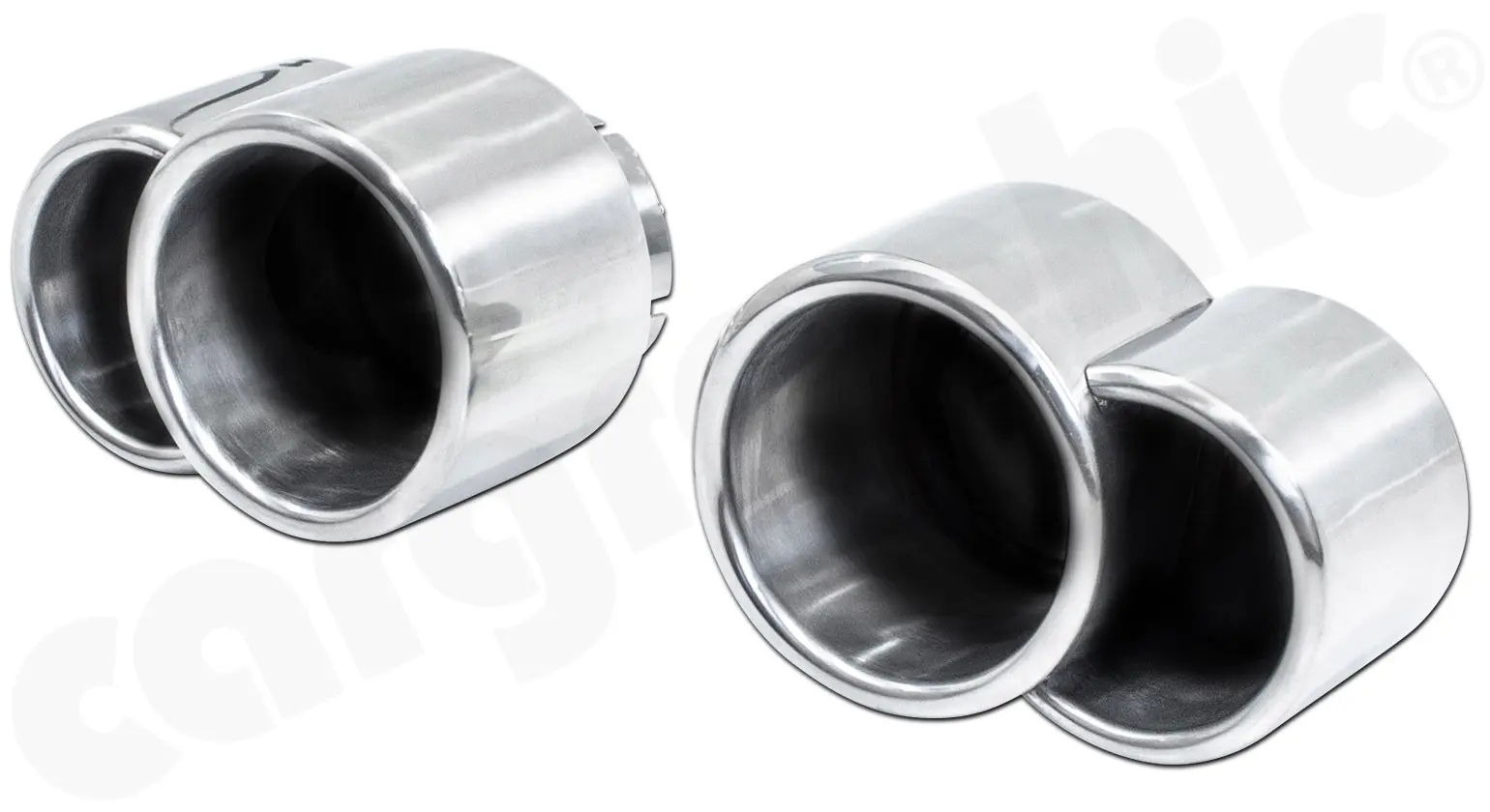 CARGRAPHIC Doppel-Endrohrsatz für Porsche 996 Turbo 