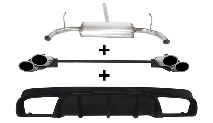 ULTER SPORT Sportauspuff inkl. Heckansatz für ALFA ROMEO Giulietta (2010-2016) HATCHBACK 5D