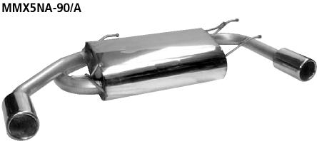 Bastuck Sportauspuff für Mazda MX-5 I (NA) 2x 1x90mm, gerade