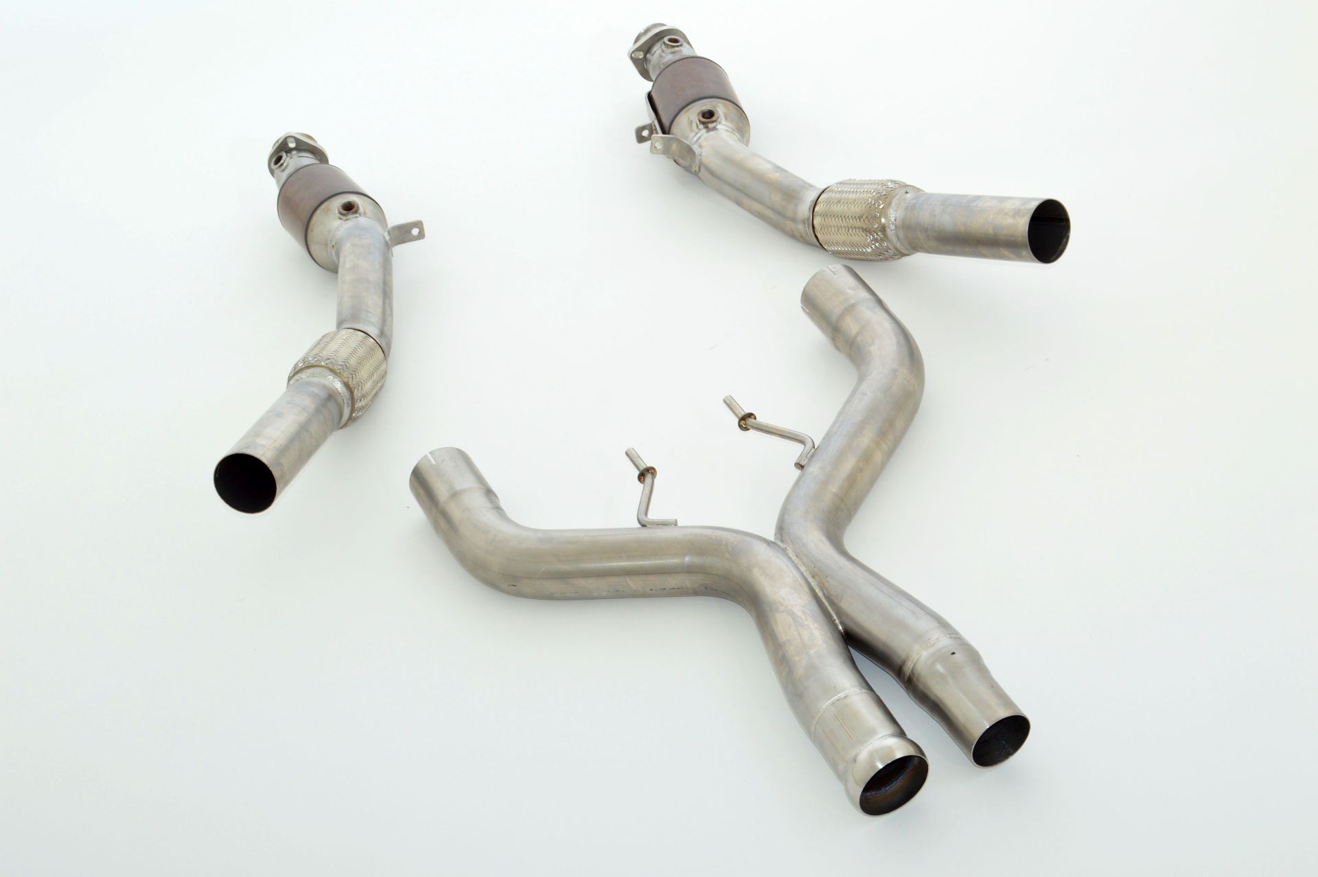 Friedrich Motorsport 2x 76mm Downpipe-Unterteil Edelstahl