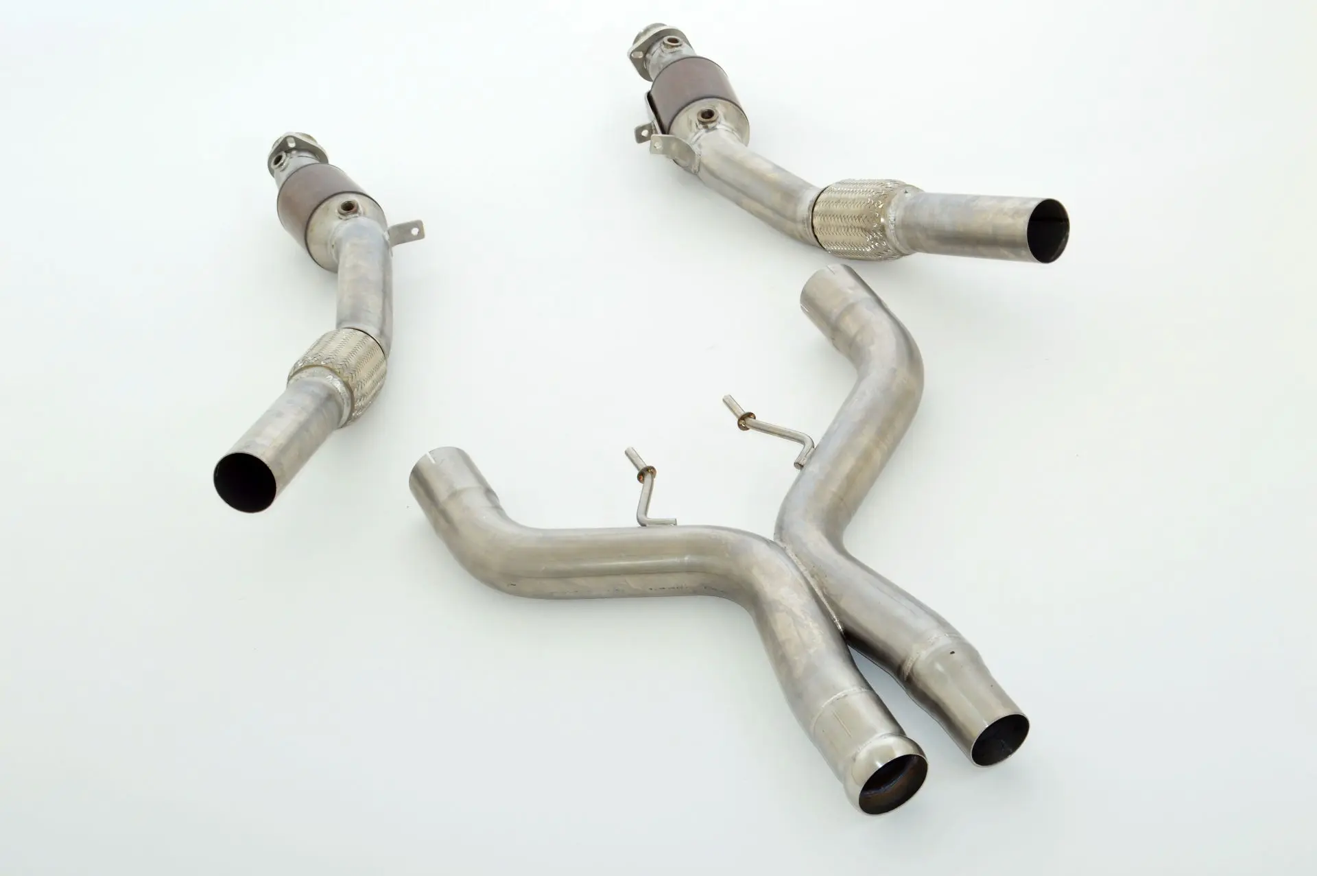 Friedrich Motorsport 2x 76mm Downpipe-Unterteil Edelstahl