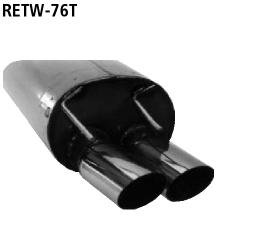 Bastuck Sportauspuff für Renault Twingo Typ C06 2x76mm, abgeschrägt