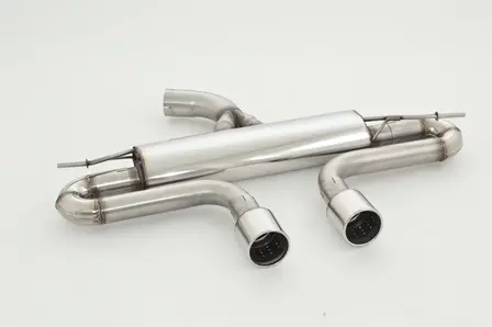 Friedrich Motorsport 3 Zoll (76mm) Duplex Sportendschalldämpfer Edelstahl