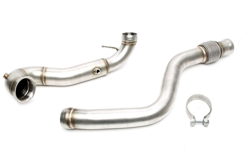 TA Technix Downpipe ohne Katalysator mit Flexrohr passend für Mercedes Benz CLA-​Klasse Coupe C117, CLA Shooting Brake X117, C45 AMG