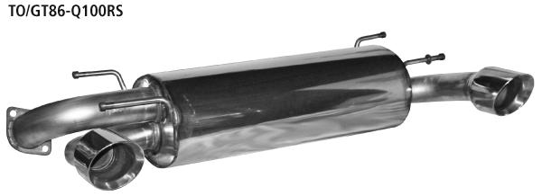 Bastuck Sportauspuff für Toyota GT86 Typ GC/GF 2x 1x100mm, 30° schräg geschnitten Race-Look