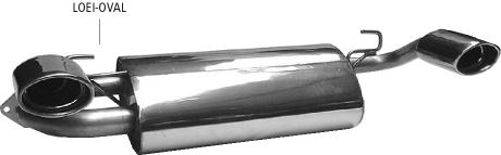Bastuck Sportauspuff für Lotus Elise S2 2x 1x120x80mm, oval