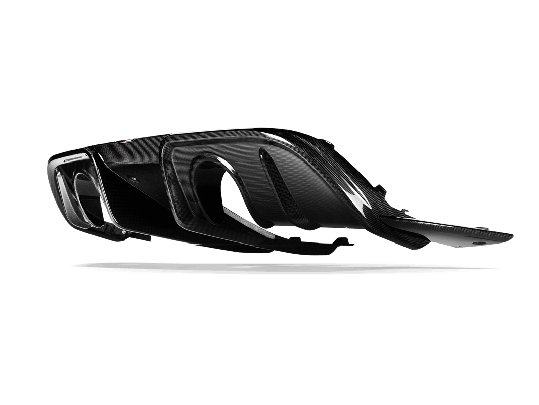 Akrapovic Rear Carbon Fiber Diffuser - High Gloss für Porsche 718 Cayman GT4 RS