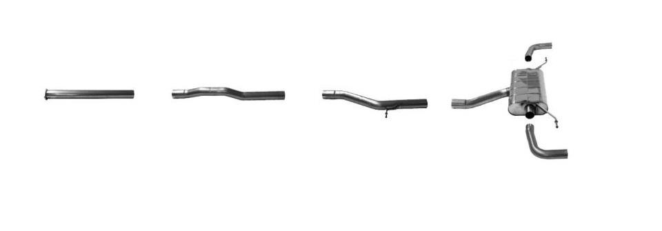 Bastuck Sportauspuff für Volvo V90 II Typ P ohne Klappensteuerung 2x 1x63mm