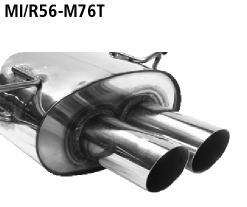 Bastuck Sportauspuff für Mini R56 2x76mm, Ausgang mittig