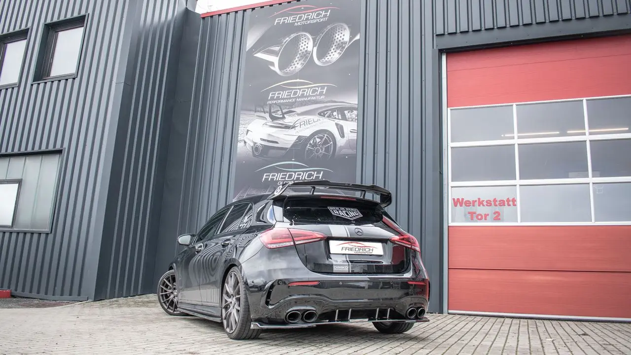 Friedrich Motorsport  Duplex-Sportendschalldämpfer Mercedes W177 A-Klasse Frontantrieb AMG-Heck