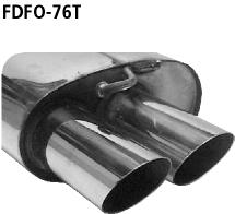Bastuck Sportauspuff für Ford Focus I Typ DAW/DBW (Schrägheck) 2x76mm, abgeschrägt