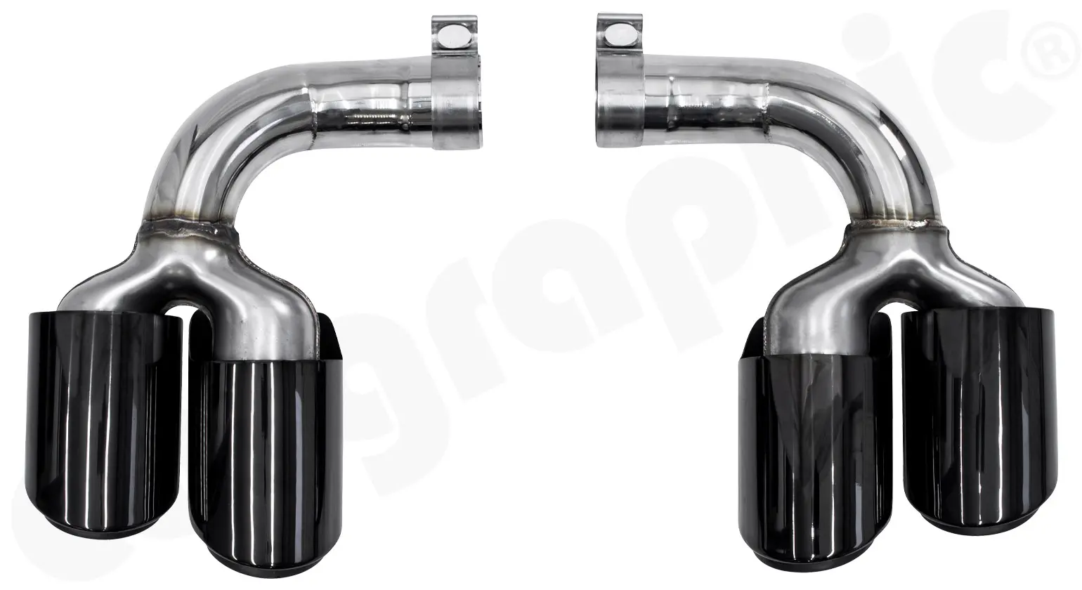 CARGRAPHIC Endrohrsatz für Porsche Cayenne 3 Foto