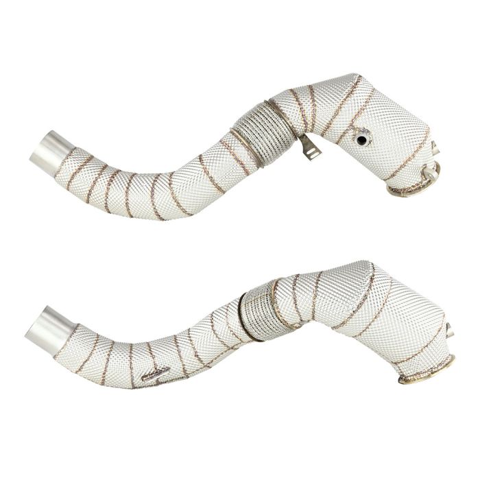 Downpipe FMC.Pro für BMW F15 F16 X5 50ix X6 50ix 4.0 4.4L N63B 2015- + Katalysator + Inconel Hitzeschild