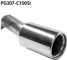 Bastuck Sportauspuff für Peugeot 307 CC 1x100mm, gerade