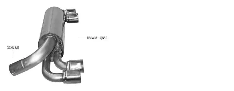 Bastuck Sportauspuff BMW 1M E82 2x85mm Race-Look